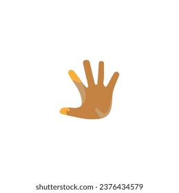 Vitiligo hand icon. Simple style Vitiligo day poster background symbol. Vitiligo hand brand logo design element. Vitiligo hand t-shirt printing. Vector for sticker.
