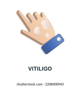 Vitiligo icon. 3d illustration from deseases collection. Creative Vitiligo 3d icon for web design, templates, infographics and more