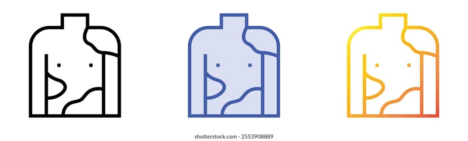 vitiligo icon. Linear, Blue Fill and Gradient Style Design Isolated On White Background
