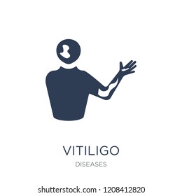 Vitiligo icon. Trendy flat vector Vitiligo icon on white background from Diseases collection, vector illustration can be use for web and mobile, eps10