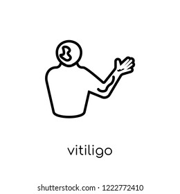 Vitiligo icon. Trendy modern flat linear vector Vitiligo icon on white background from thin line Diseases collection, editable outline stroke vector illustration