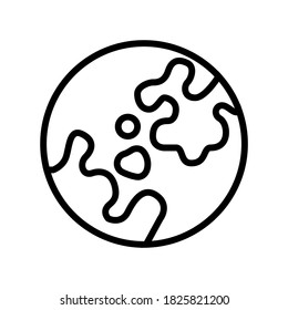 vitiligo skin disease line icon vector. vitiligo skin disease sign. isolated contour symbol black illustration