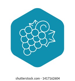 Vitis grape icon. Outline vitis grape vector icon for web design isolated on white background
