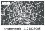 Vitoria Gasteiz Spain City Map in Retro Style. Outline Map. Vector Illustration.