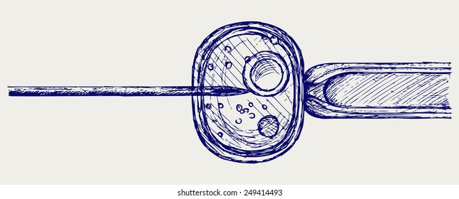 In vitro fertilisation. IVF. Doodle style