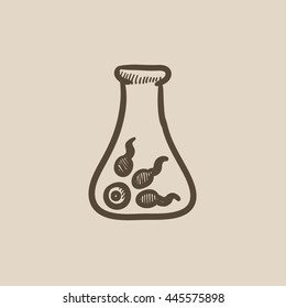 In vitro fertilisation vector sketch icon isolated on background. Hand drawn In vitro fertilisation icon. In vitro fertilisation sketch icon for infographic, website or app.