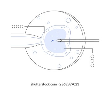 In vitro fertilization abstract concept vector illustration. Process of in vitro fertilization in lab, reproductive medicine, genetic problems prevention, IVF technology abstract metaphor.