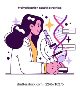 In vitro fertilization benefit. Infertility and problem with reproduction solution. Artificial pregnancy with modern technology. Flat vector illustration