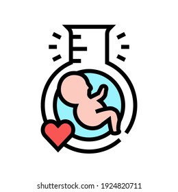 in vitro fertilization color icon vector. in vitro fertilization sign. isolated symbol illustration