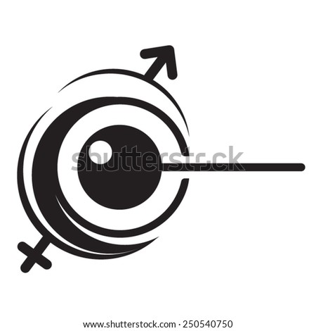 Vitro fertilization. Icon. Vector. 1 Stylized image of artificial insemination. Graphic element. Logo.