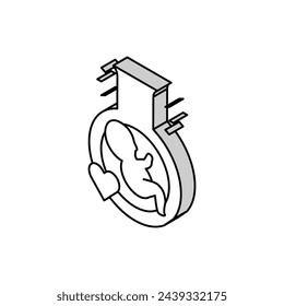 in vitro fertilization isometric icon vector. in vitro fertilization sign. isolated symbol illustration