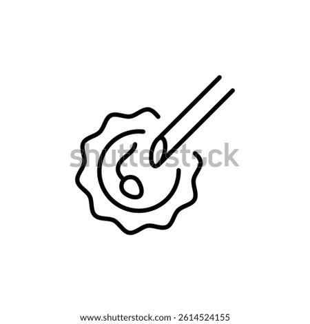 In vitro fertilization, IVF icon. This icon represents the process of uniting sperm and egg outside the body for assisted reproduction. Essential for medical communications. Vector illustration 