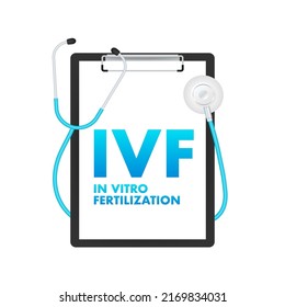 In vitro fertilization. Ivf treatment. Vector illustration.