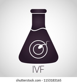 In Vitro Fertilization logo, IVF logo icon, Newborn baby, IVF concept Vector illustration