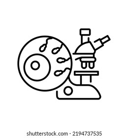 In vitro fertilization olor line icon. Pregnancy. Pictogram for web page, mobile app, promo.