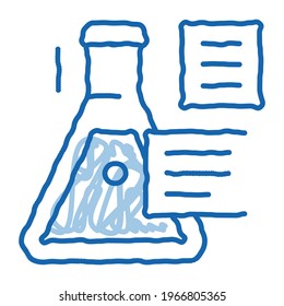in vitro gas study sketch icon vector. Hand drawn blue doodle line art in vitro gas study sign. isolated symbol illustration