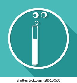 vitro icon on white circle with a long shadow