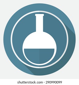 vitro icon on white circle with a long shadow
