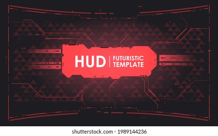 Vitrual Reality Technology Screen. Futuristic VR design display. Tech Abstract Background Template. Hi tech design.