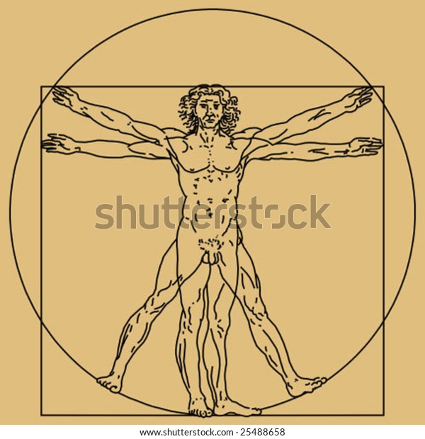 Vitruvian Man Stock Vector Royalty Free