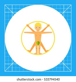 Vitruvian Man Concept Icon