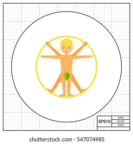 Vitruvian Man Concept Icon