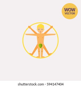 Vitruvian Man Concept Icon