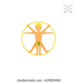 Vitruvian Man Concept Icon