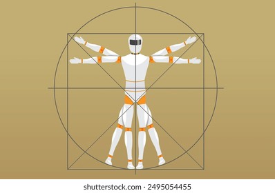 The Vitruvian Man cyber version