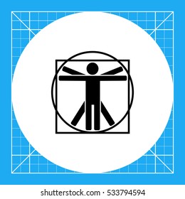 Vitruvian Man Icon