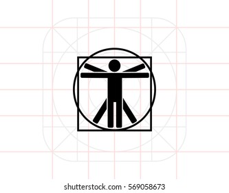 Vitruvian Man Icon