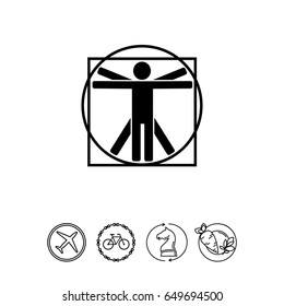 Vitruvian Man Icon