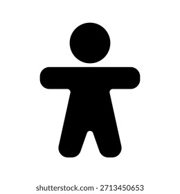 Vitruvian Man Icon Vector Symbol Design Illustration