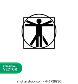 Vitruvian Man Simple Icon