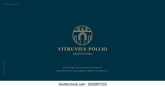 Vitruvius Elegant Logo For Architects, Abstract Brands