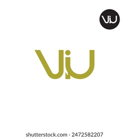 Diseño de monograma de letra de logotipo VIU