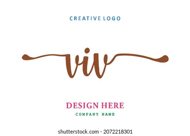 VIV lettering logo is simple, easy to understand and authoritative