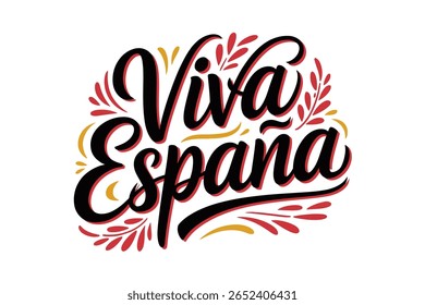 Viva España Calligraphy Vector Illustration.