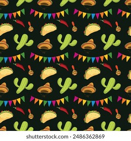 Viva La Maraca Seamless Vector Pattern Design