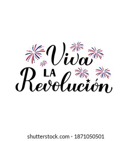 Viva la Revolucion - Der Tag der glücklichen Revolution auf Spanisch. Feiertag in Kuba am 1. Januar. Kalligraphie-Handschrift. Vektorvorlage für Typografie-Poster, Banner, Grußkarte, Flyer, etc.