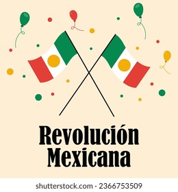 Viva la Revolucion Mexicana, Long live Mexican Revolution Spanish text, Traditional mexican Holiday