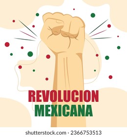 Viva la Revolucion Mexicana, Long live Mexican Revolution Spanish text, Traditional mexican Holiday