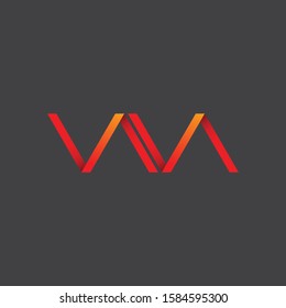 viva logo concept with red yellow gradient and shadow effect