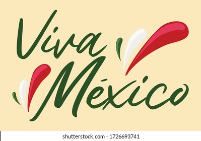 Viva México (Long Live Mexico auf Spanisch)   - Vector Illustration