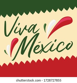 Viva México (Long Live Mexico in Spanish)   – Vector Illustration