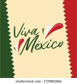 Viva México (Long Live Mexico in Spanish)   – Vector Illustration