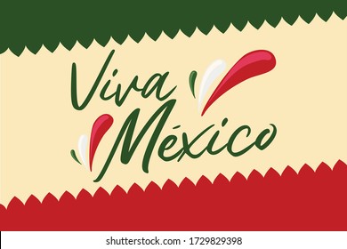 Viva México (Long Live Mexico in Spanish)   – Vector 