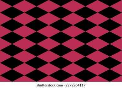 Viva magenta and black rhombus pattern