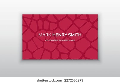 Viva magenta business cards. Business card template, vector illustration design. Viva magenta simple vector background. Trend color of year 2023