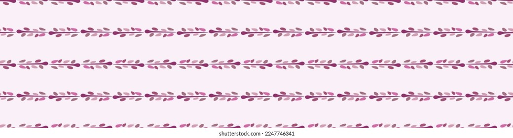 Viva magenta floral border. Vector color of the year flower washi tape. 